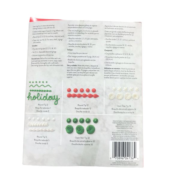 New WILTON Frosting Decorating Kit with Tips Bottle, Bags for Cookies, Cakes - Picture 3 of 10